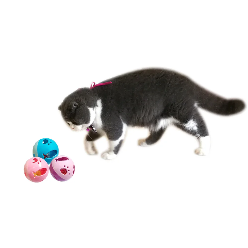 

Игрушка для кошек, пластиковый искусственный красочный мяч для кошек, игрушка с двумя сферическими шариками, подарок для кошек, товары для к...