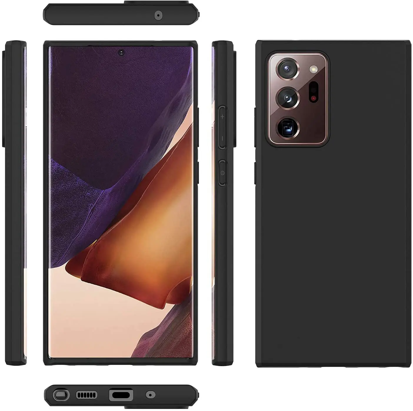 

EasyAcc Slim Case for Samsung Galaxy Note20 Plus Ultra Matte Black Thin TPU Phone Case Finish Profile Soft Back Protective Cover