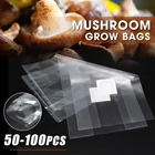 100 шт. ПВХ гриб мешок расти икру медиа расти подложка высокая температура до герметичные садовый инвентарь 500x250x0.06mm