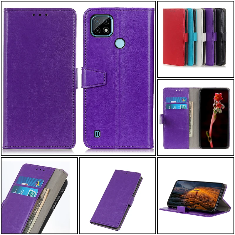 

Wallet Flip Leather Case For OPPO Realme 5 5i 5S 6 6S 7 X7 7i 8 8S Q2 X3 Super Zoom Narzo 20 30A Card Slot Shockproof Cover Capa
