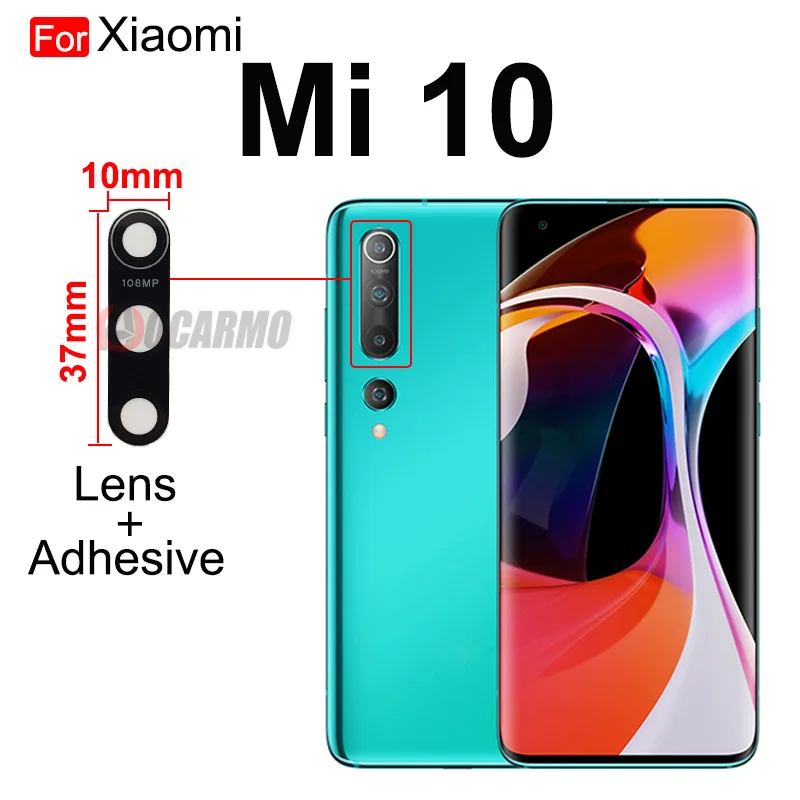 Aocarmo For Xiaomi Mi 8 9 10 11 Lite SE 9T 10T Pro 11U 8se CC9 CC9e A3 Rear Back Camera Lens Adhesive Sticker Replacement Part