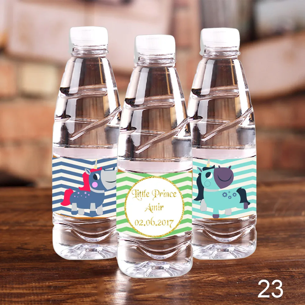 Индивидуальные этикетки для бутылок с водой в виде единорога 20 шт./лот этикетка