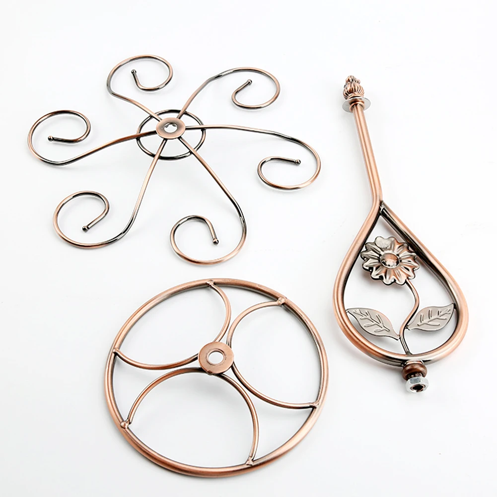 Storage Organizer Kitchen Stemware Rack Bar Hanging Wine Glass Holder Wrought Iron Gifts Bronze Display Stands Tabletop 6 Hooks |