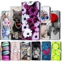 flip leather case for motorola moto g 5g plus e7 plus g8 power g9 play phone case wallet holder stand book cover cute anime bag