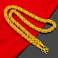 24k gold plated dragon head rope necklace mens vietnam gold necklace necklace wedding engagement high jewelry
