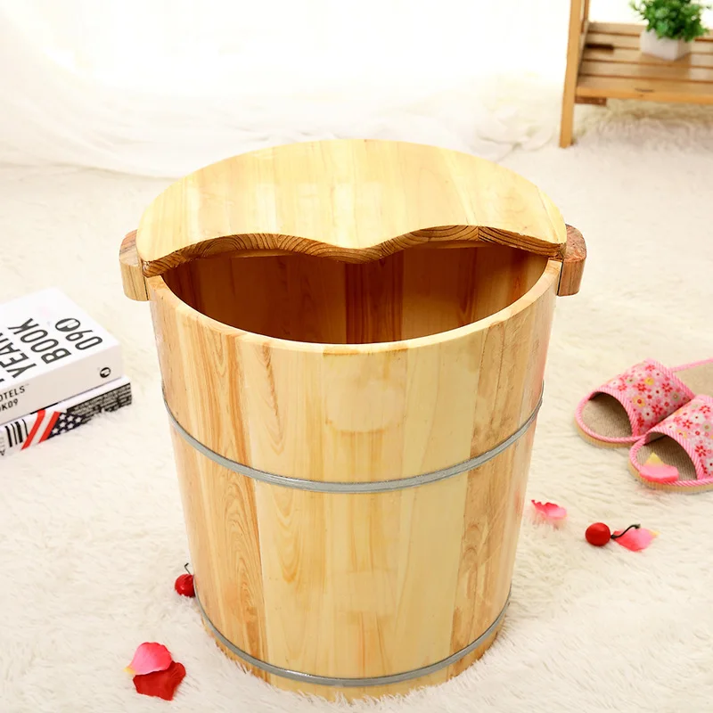Новинка 2019 40 см цельная деревянная пузырьковая бочка для ног спа педикюр ванна