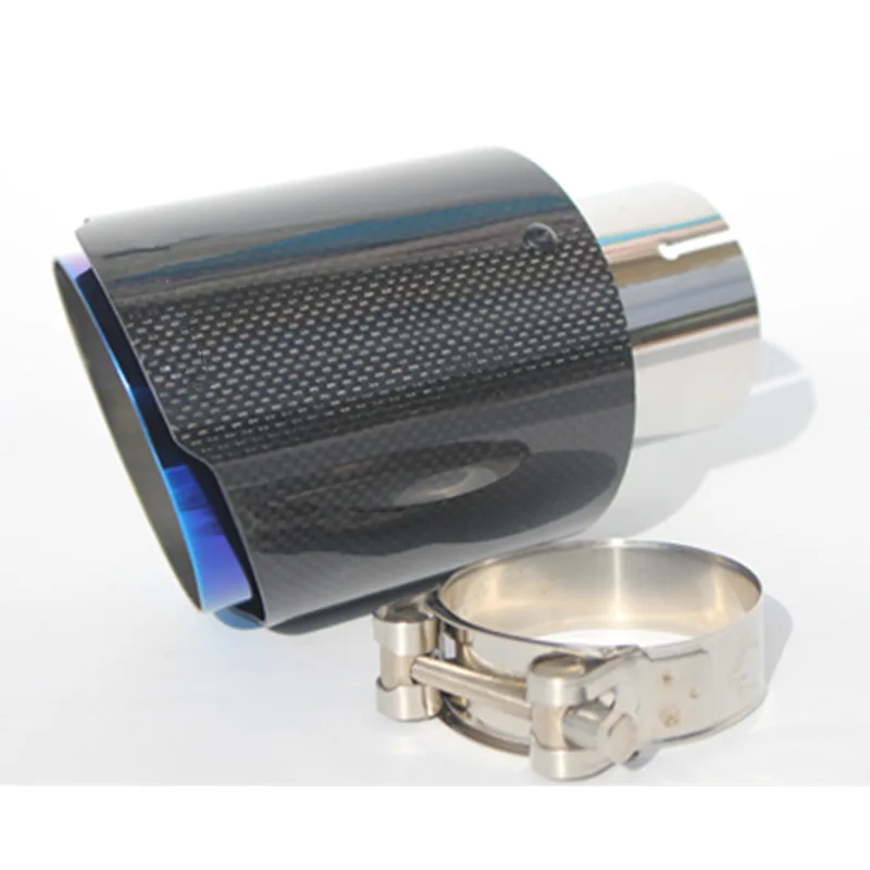 Гладкий глянцевый углеродный автомобильный Стайлинг выхлопная система