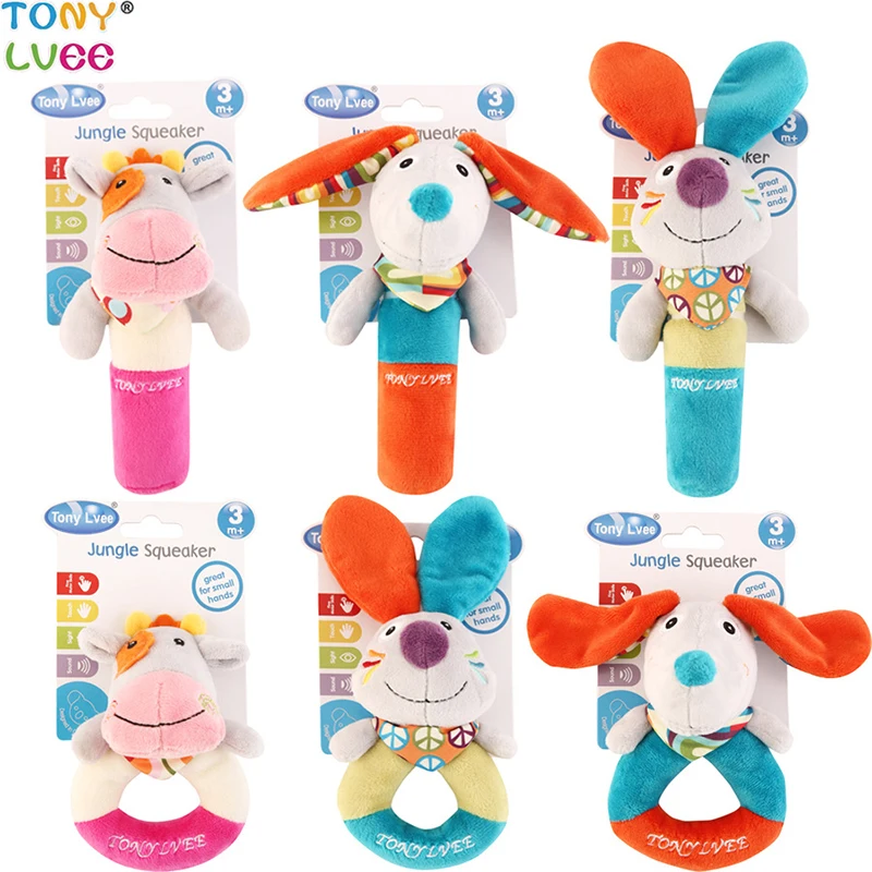 Симпатичные Детские игрушки детская кроватка с животными/автомобиль/погремушки