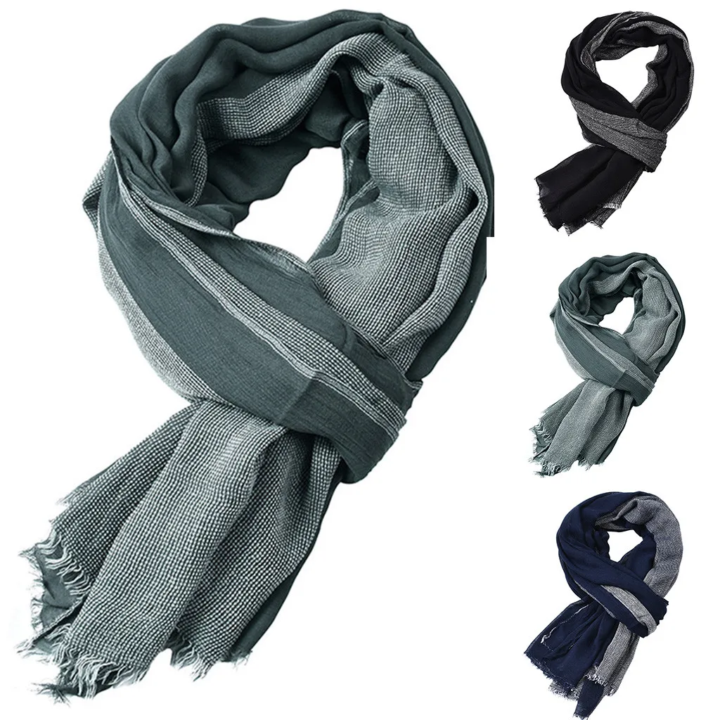 Роскошный унисекс зимний полосатый шарф Мягкие зимние шарфы классический стиль