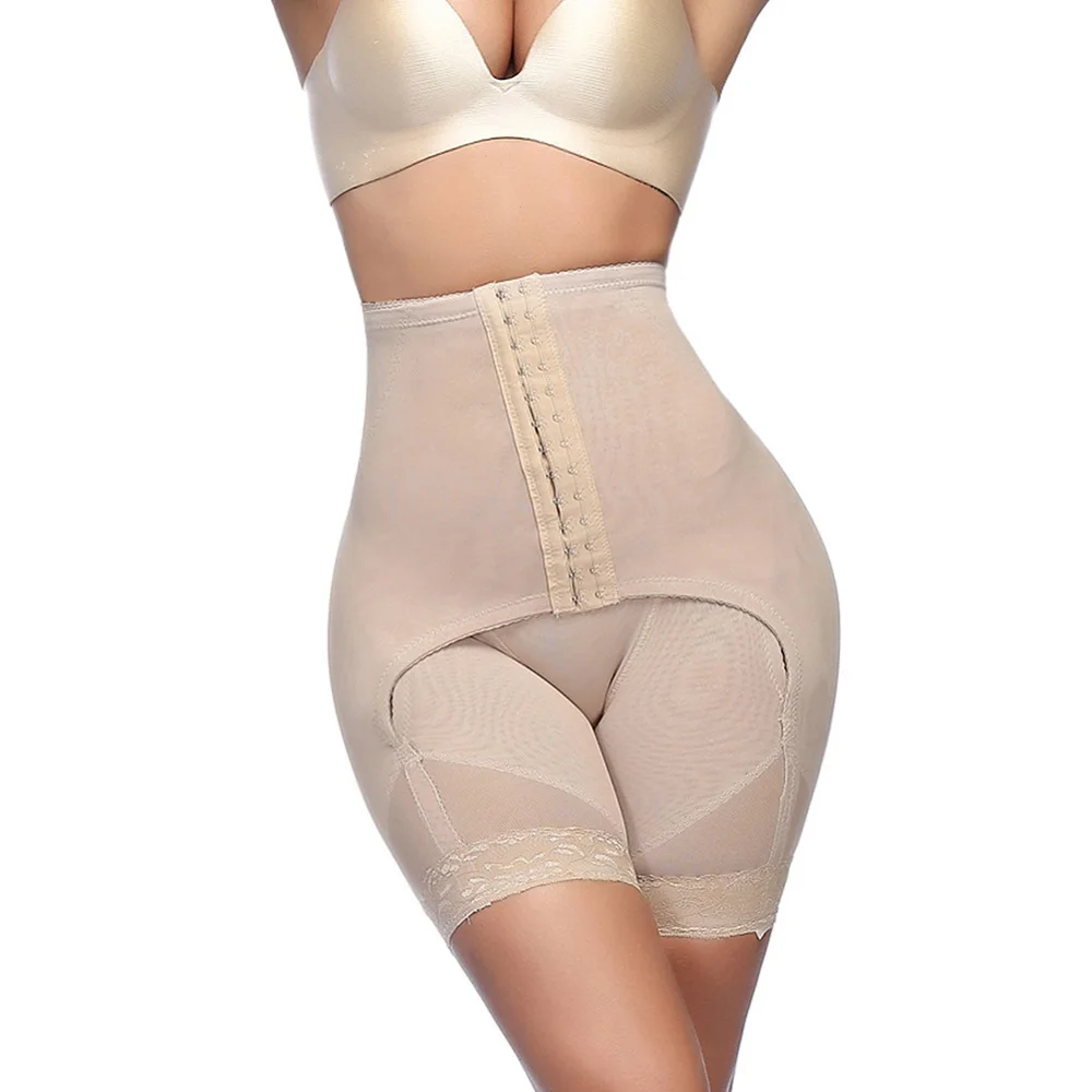 

2020 Women Butt Lifter Shapewear Hi-Waist Double Tummy Control Panty Waist Trainer Thigh Slimming Body Shaper Underwear Shaping