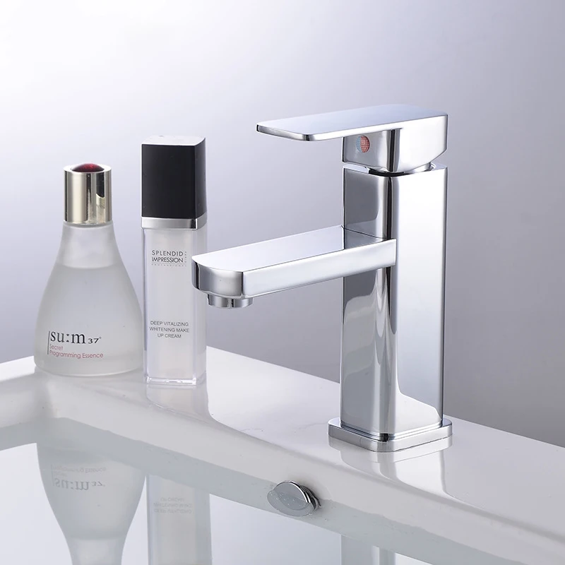 Смеситель для раковины в ванную комнату квадратный кран из медного сплава