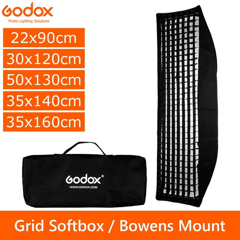 Godo x 22x90 см 30x120 50x130 35x140 35x160 Портативный Honeycomb софтбокс с решеткой креплением Bowens