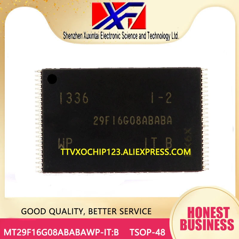 

5Pcs/Lot MT29F16G08ABABAWP-IT:B MT29F16G08ABABA MT29F16G08 FLASH - NAND Memory IC 16Gb (2G x 8) Parallel TSOP-48