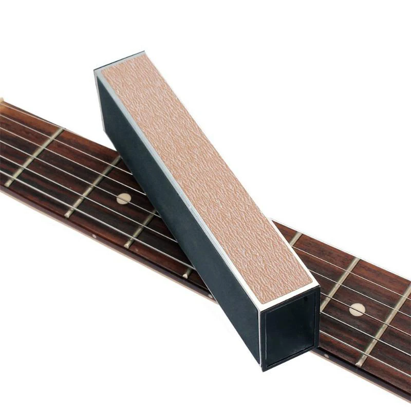 Guitar Fret Sanding Leveler Beam Leveling Bar Bass Luthier Tool with File Stainless Fretboard Guard Protector |