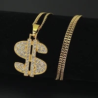 hot sale dollar shape necklace for men fashion punk hip hop men party club jewelry necklace accessories