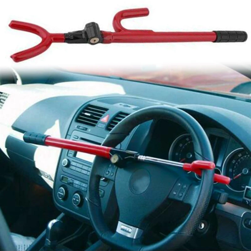 

Car Steering Wheel Lock Safety Self-defense U-shaped Lock Retractable Anti-theft Lock Master Bloqueo De Volante