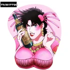 Мягкий гелевый 3D игровой коврик для мыши pinkhipppos с рисунком аниме JOJO, коврик для мыши с подставкой для запястья, коврик для клавиатуры, компьютерный коврик, подарки