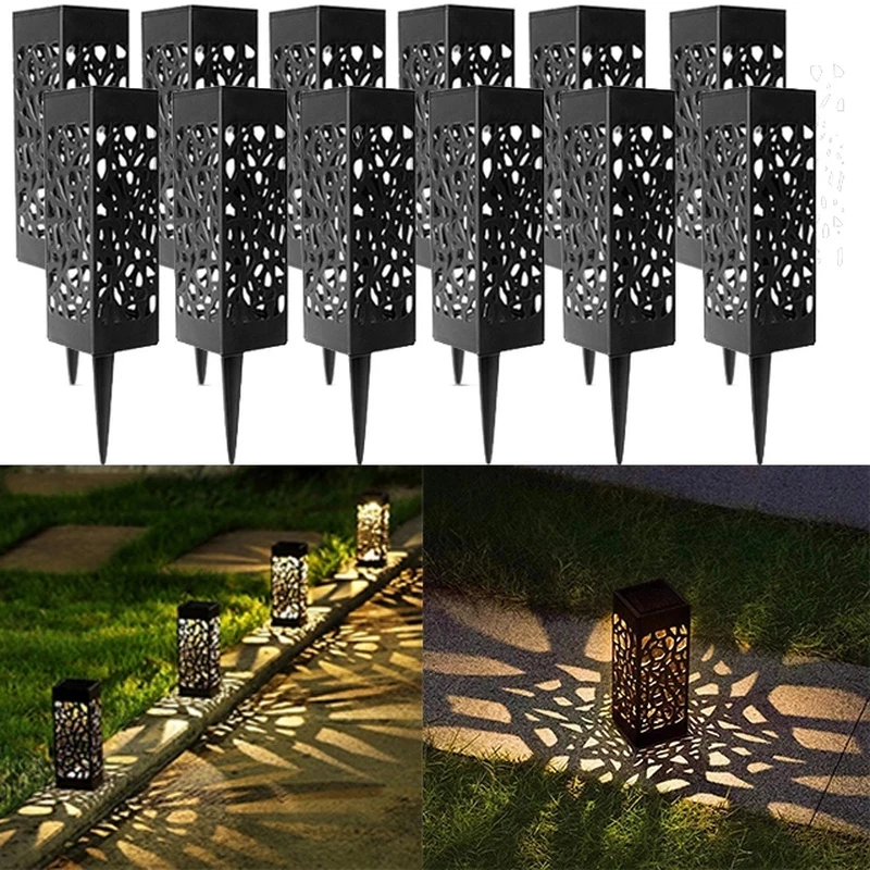 

12 Pcs Led Solar Pathway Lights Waterproof Outdoor Solar Lamp for Garden/Landscape/Yard/Patio/Driveway/Walkway Lighting.