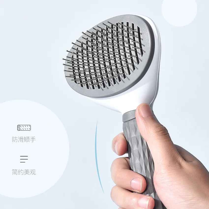 Automatic Self-Cleaning Stainless Steel Pet Brush for Dogs and Cats - One-Button Hair Removal Comb image 4