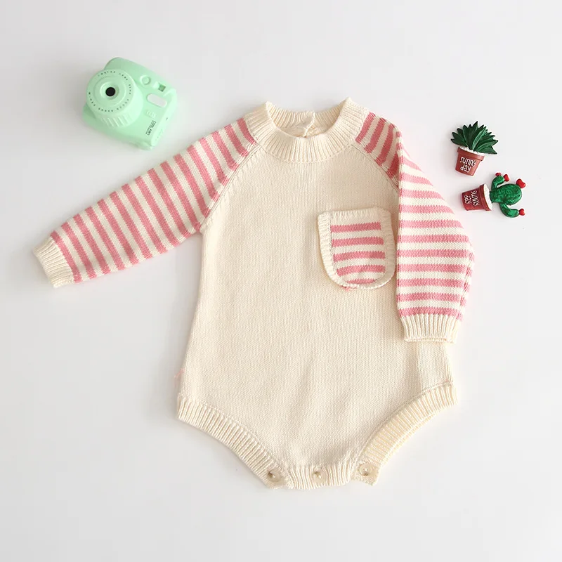 

Autumn Knitted Baby Romper warm Infant Clothes Girl Jumpsuit Cotton Newborn Baby Girl Romper Toddler Infant Girls Clothes