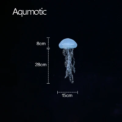 blue 36cm Aqumotic Висячие Медузы украшения Силикагель 3d Медузы Искусство большой кулон орнамент реквизит в морском стиле для вечерние - Цвет: blue 36cm