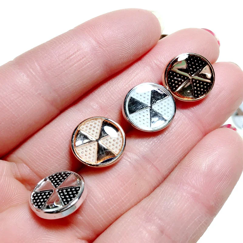 

HL 50/150pcs 12mm New Plating Buttons Gold/Silver DIY Apparel Sewing Accessories Shirt Buttons