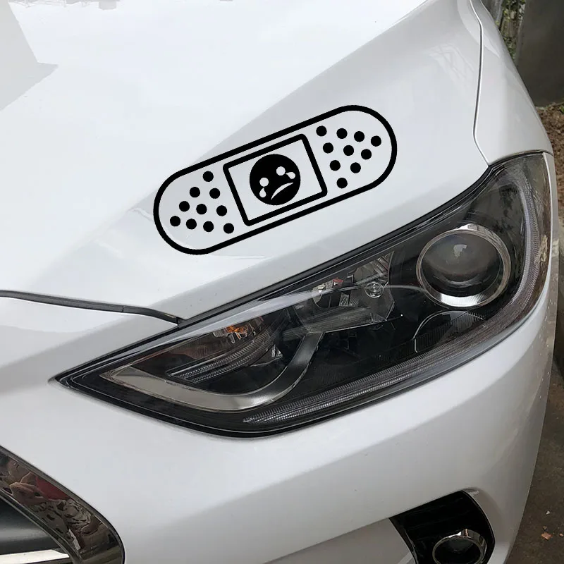 YJZT x см забавные виниловые наклейки с изображением грустного лица JDM бандажные