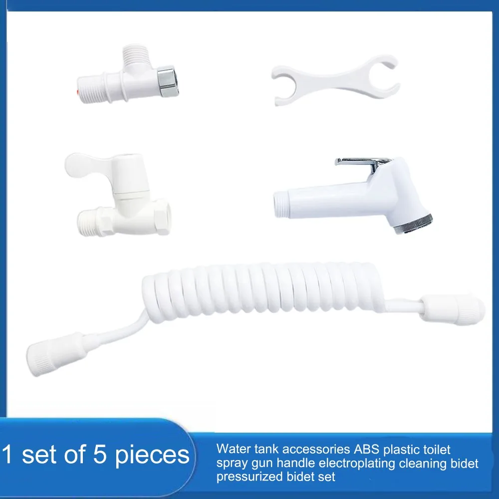 

1PC Toilet Sprayer Set Retractable Spring Hose Handheld ABS Shower Bidet Sprayer for Tub Cloth Sink Faucet Cleaning Tool