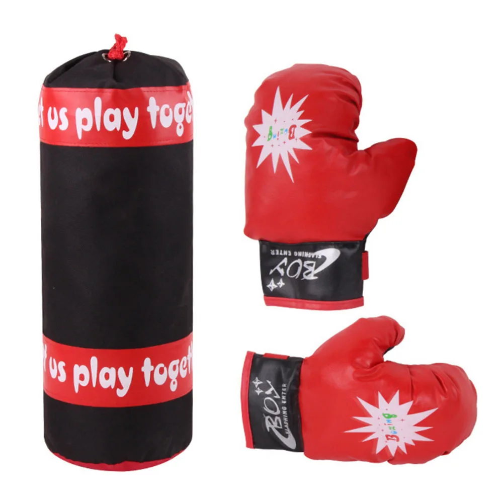 4pcs Kids Educational Toys Boxing Kit Training Bag Set Punching Gloves Heavy Exercise for Children Boys Girls | Игрушки и хобби