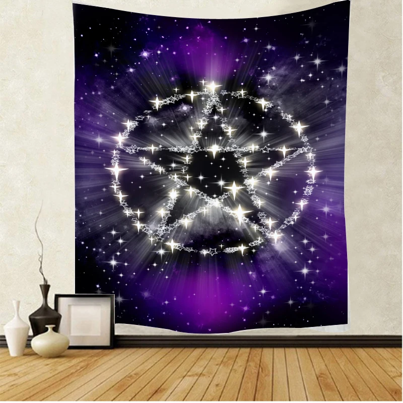 

Mandala tapestry psychedelic art wall hanging boho decoration polyester hippie tapestry living room bedroom decoration tapestry