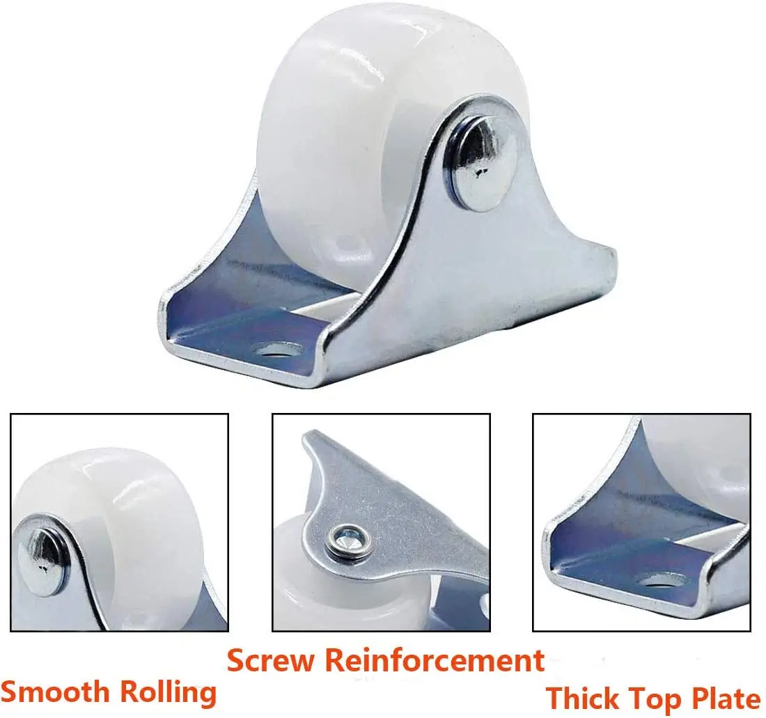 4 шт. неповоротные ролики для мебели 1 дюйм | Обустройство дома