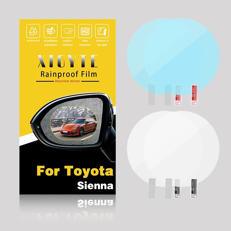 

XIGYTE For Toyota Sienna 1998-2015 Anti Fog Car Sticker Mirror Window Clear Film Rearview View Mirror Protective Film Waterproof