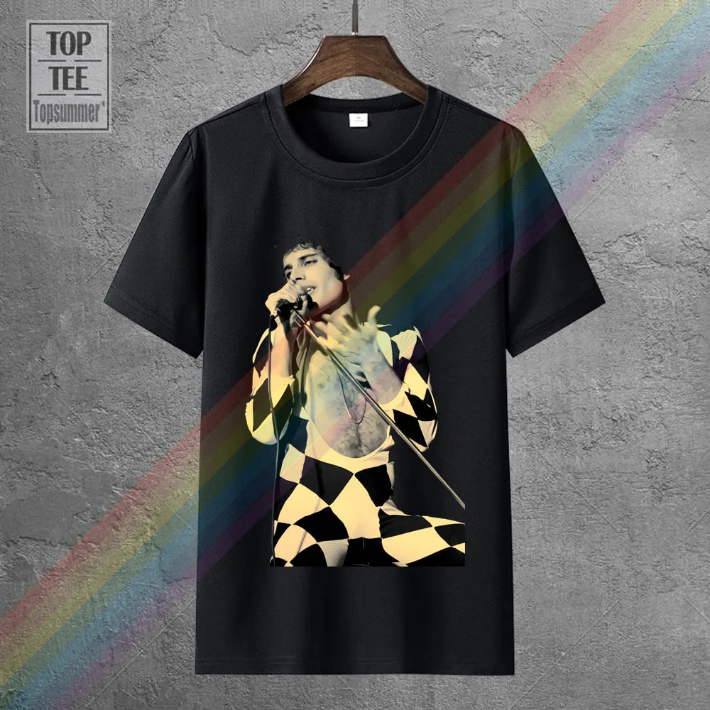 

Summer Clothing Crew Neck Queen Freddie Mercury Short Design T Shirts For Men