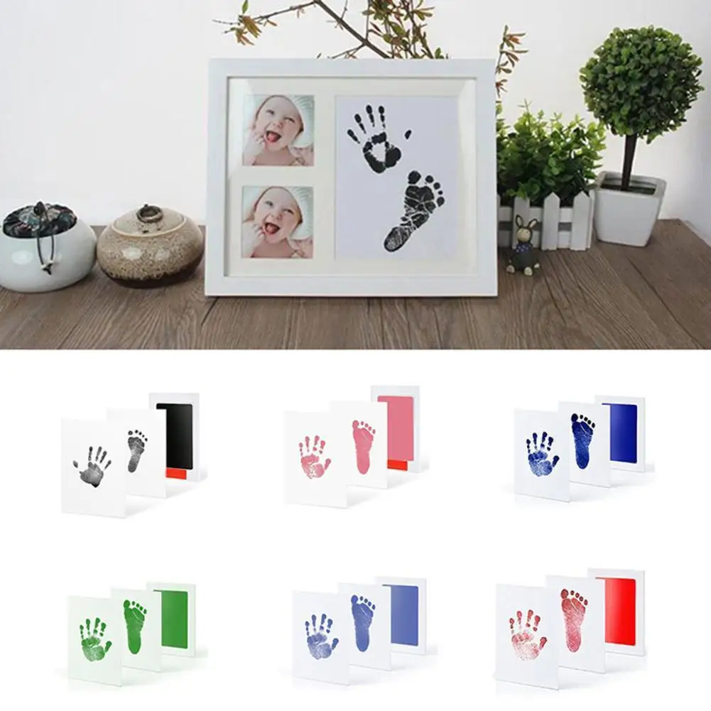 

1pc Ink Pad for Baby Foot and Hand Print 0-3-6M baby Souvenirs Footprint Make Safe Non-toxic Baby Footprints Handprint No