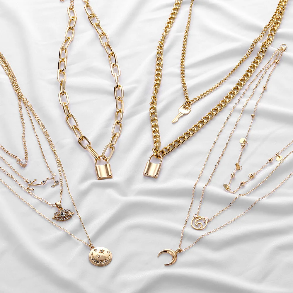 Женское ожерелье с подвеской FAMSHIN винтажное золотым крестом и жемчугом в