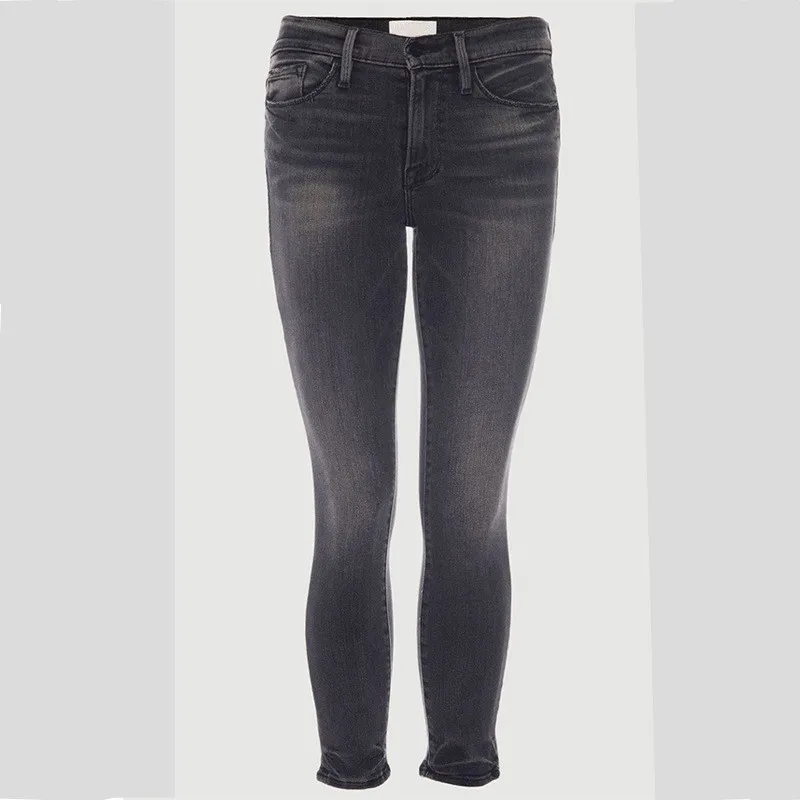 Весенняя новинка Брендовые женские эластичные джинсовые узкие брюки высокая