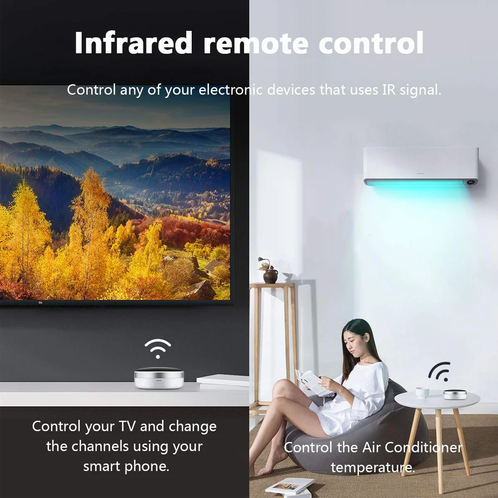

AVATTO Tuya 2.4GHz WiFi IR Remote, Infrared Universal Smart Remote Controller Smart Home Automation Work for Alexa,Google Home