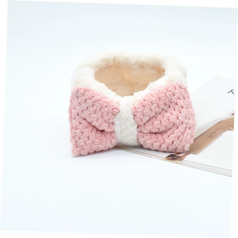 

2019 New Makeup Coral Fleece Soft Bow Headbands Wash Face Headband Women Girls Holder Turban Hairbands Hair Accessories