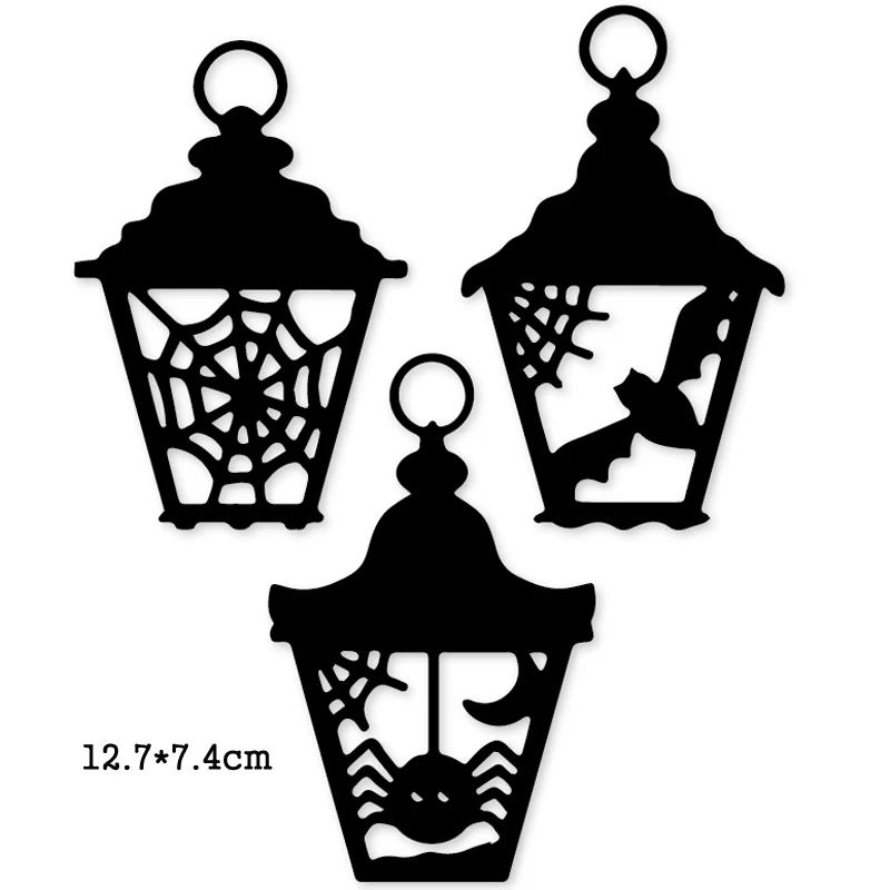 

Halloween Pider Web Lantern Metal Cutting Dies For Stamps Scrapbooking Stencils DIY Paper Album Cards Decor Embossing 2020 New