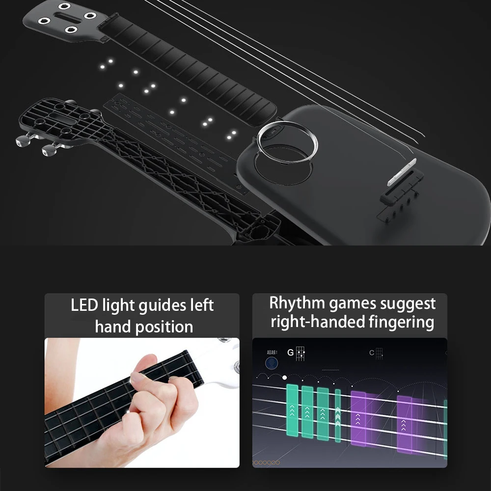 Смарт-Укулеле сопрано концерт 4.0 светодиодная лампа Bluetooth-совместимая укулеле 4