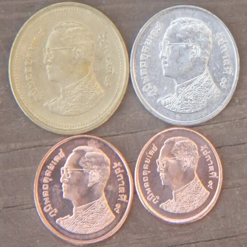 Набор из 4 шт. монеты Таиланда в буддистском стиле Азия 100% оригинальная памятная