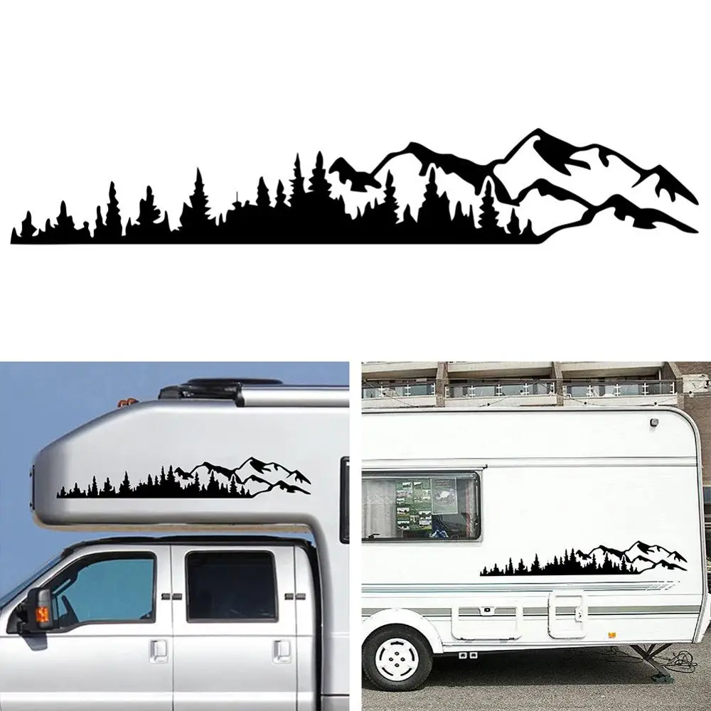 

Car Stickers Mountain Forest Graphic Vinyl Decal for Truck Window Bumper Auto Door Decoration Glue Body KK15*5cm