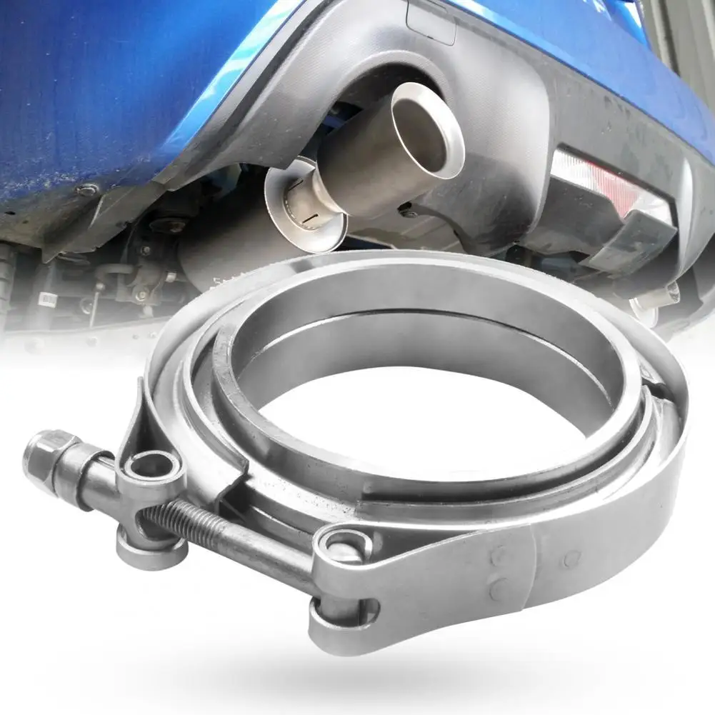 

2.5 inch Wear-resistant V Band Flange Clamp Modified Parts Anti-rust Heavy Duty Stainless Steel Turbo Exhaust Car Flange Clamp