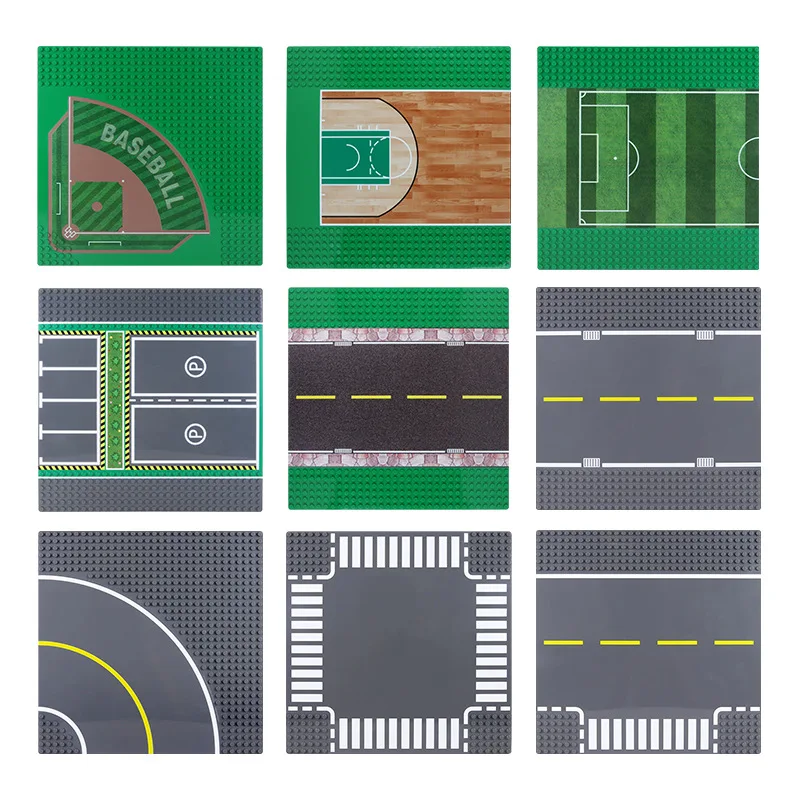 

32*32 Dots Classic Blocks Baseplate City Road Street Base Plates DIY Basketball Board Building Blocks Construction Building Toys