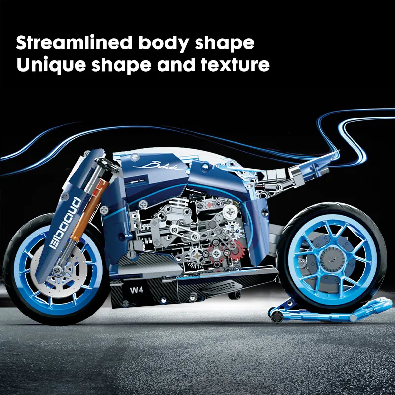 986 шт. Детский конструктор мотоцикл | Игрушки и хобби