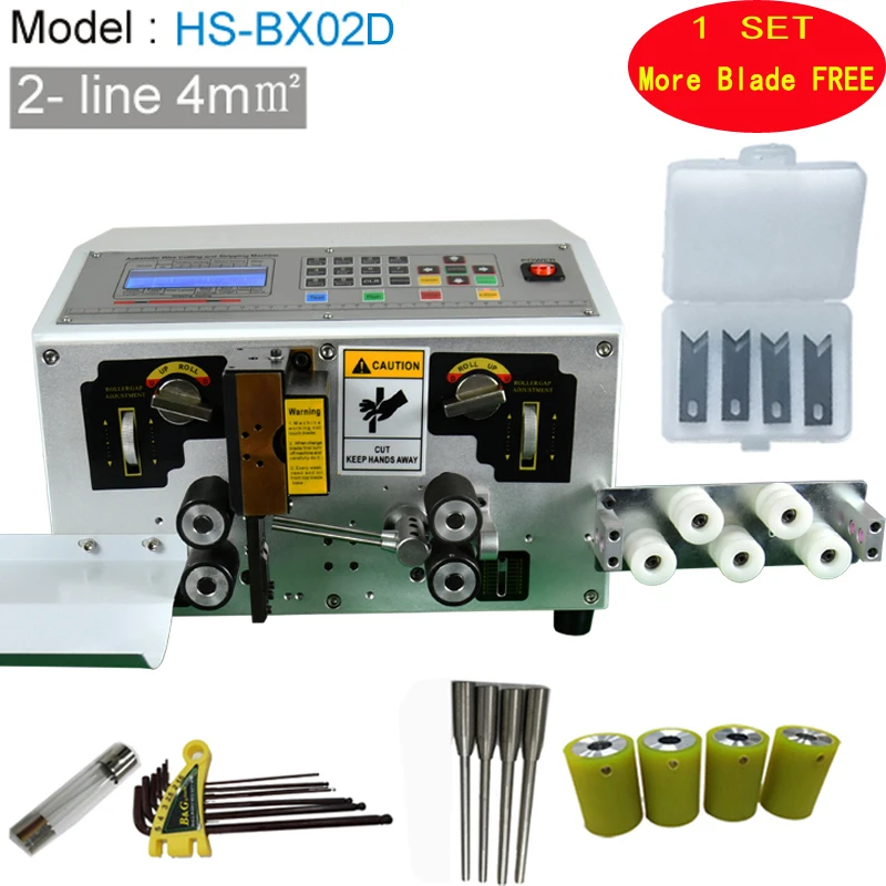 Автоматическая машина для резки и зачистки проводов 2 провода кабель обжима