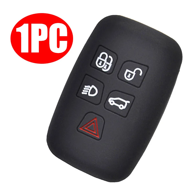 1 шт. Автомобильный Черный силиконовый чехол для ключей 5 кнопок Land Rover Discovery 4 Range