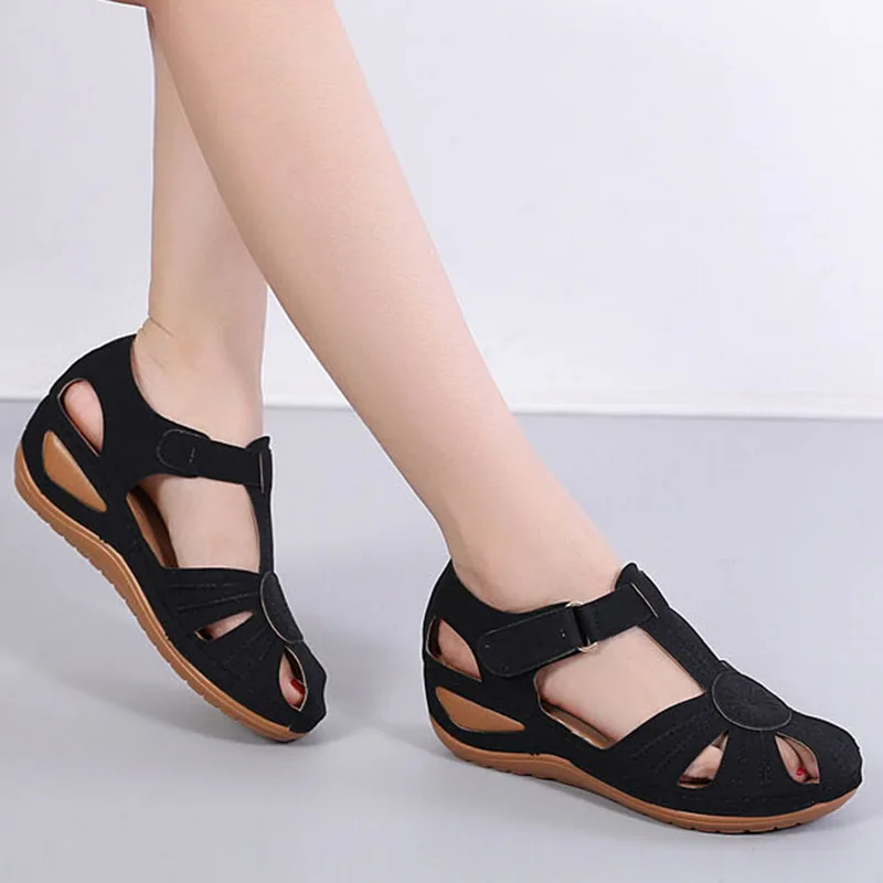 Женские сандалии Новинка лета 2020 женские кожаные ручной работы туфли на плоской