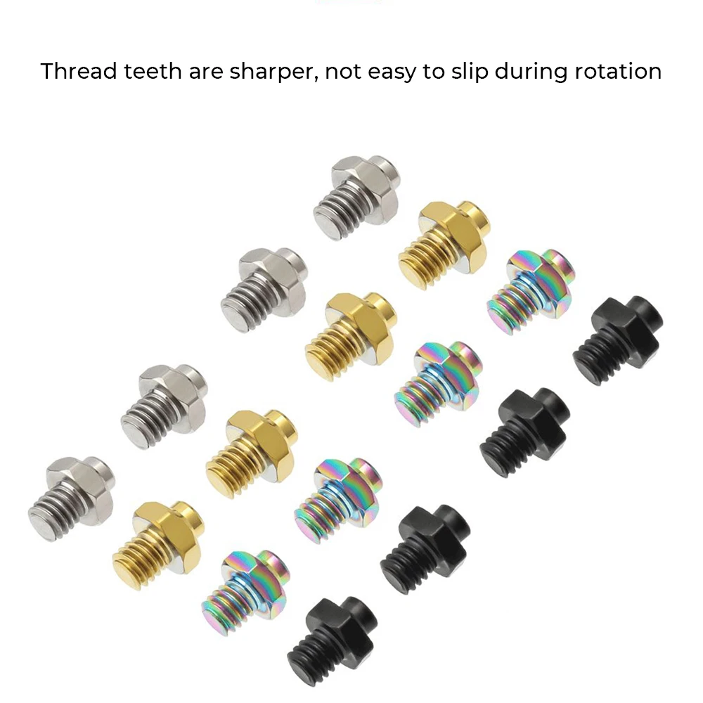 

Bicycle Pedal Bolts Stainless Steel Mountain Bike Anti-Slip Screws Fixed Stud Pin Nail Foot Cycling Road Bike Hexagon Screw