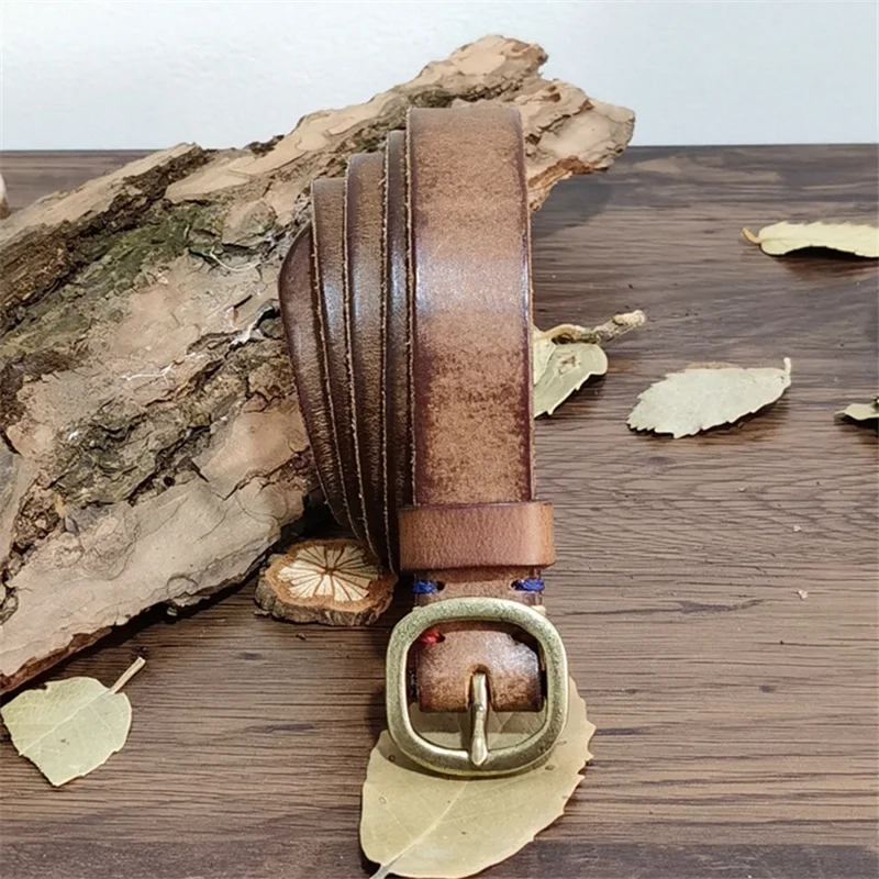 New 2.3cm Width Pin Buckle Belts For Women Luxury Designer Brand Cowskin Genuine Leather Belt Woman Jeans cinturon mujer G202